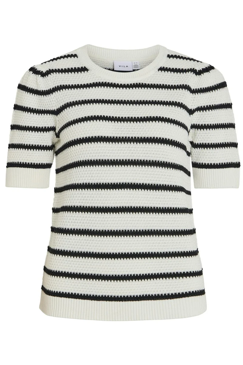 VIDALO O-NECK S/S STRIPE KNIT