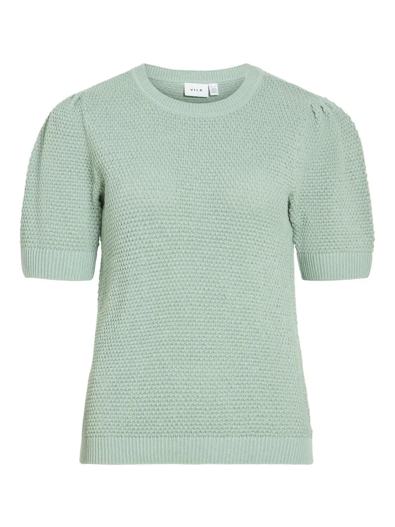 VIDALO O-NECK S/S KNIT TOP -