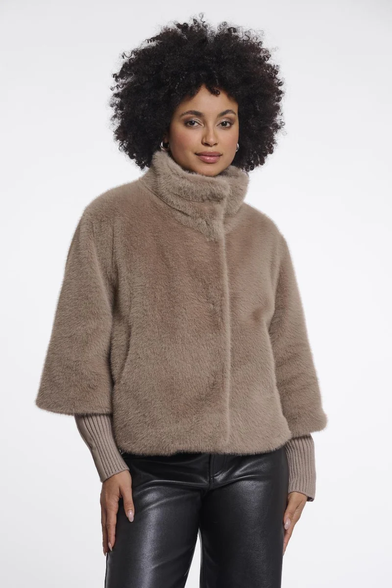 Jacket with rib cuffs nesrin