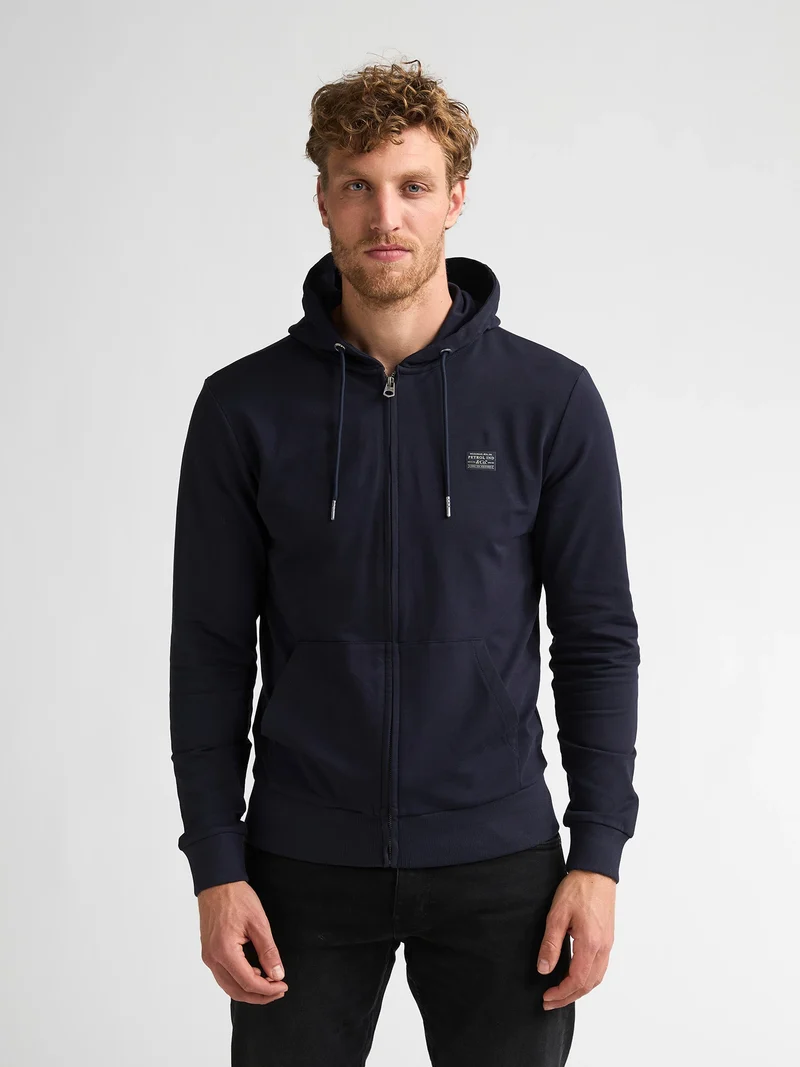 Katoenen hoodie met rits stonepoint
