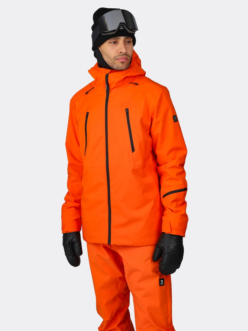 Norrow Men Snow Jacket | Punch Orange