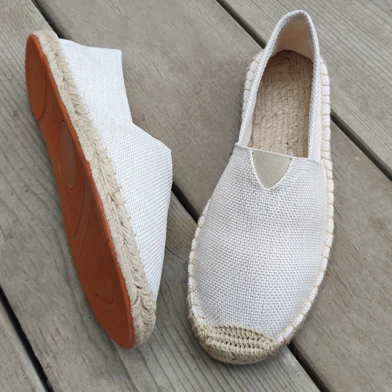 Lichtgewicht loafers voor heren in espadrillestijl