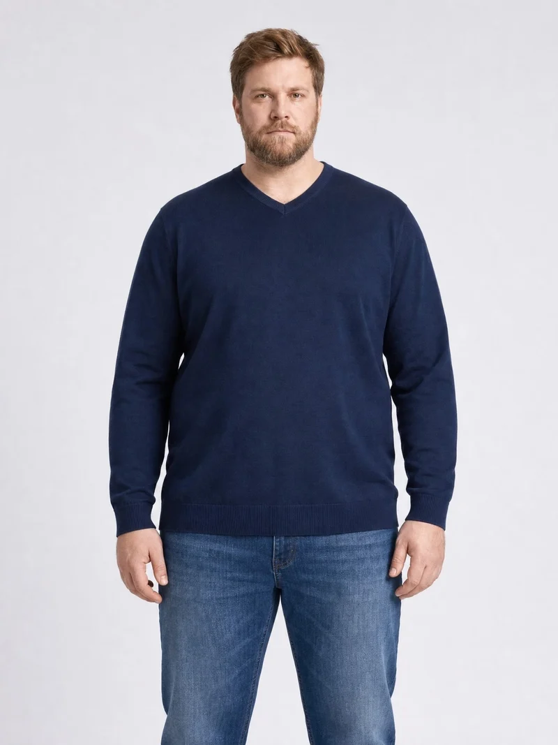 Plus Size Trui met V-hals millgate