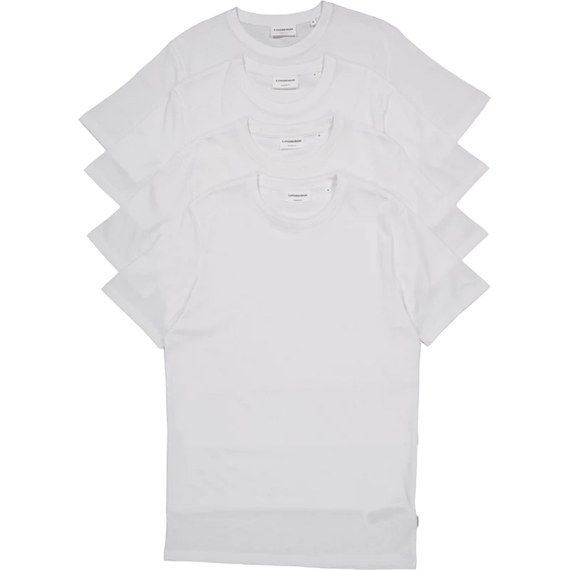 Cotton T-shirts 4-pack White