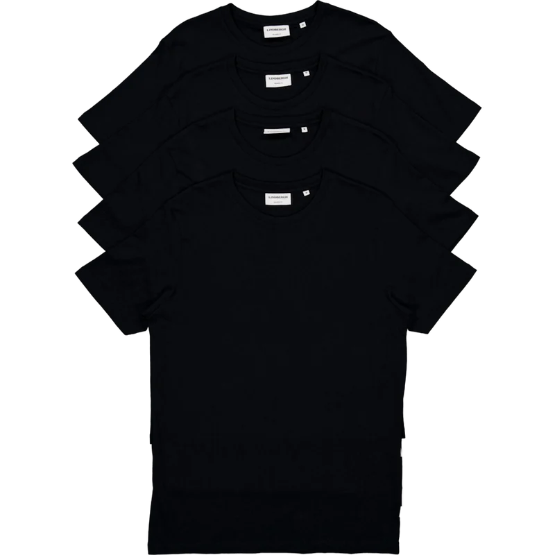 Cotton T-shirts 4-pack Black