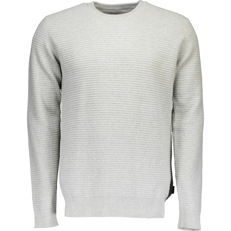 Structure O-neck Knit L/s Gry