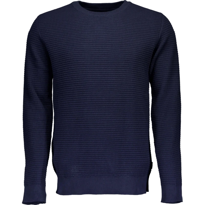 Structure O-neck Knit L/s Nvy