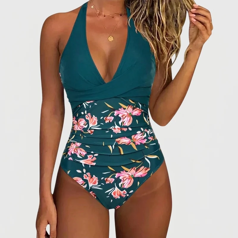 Dames halterpak met bloemenprint