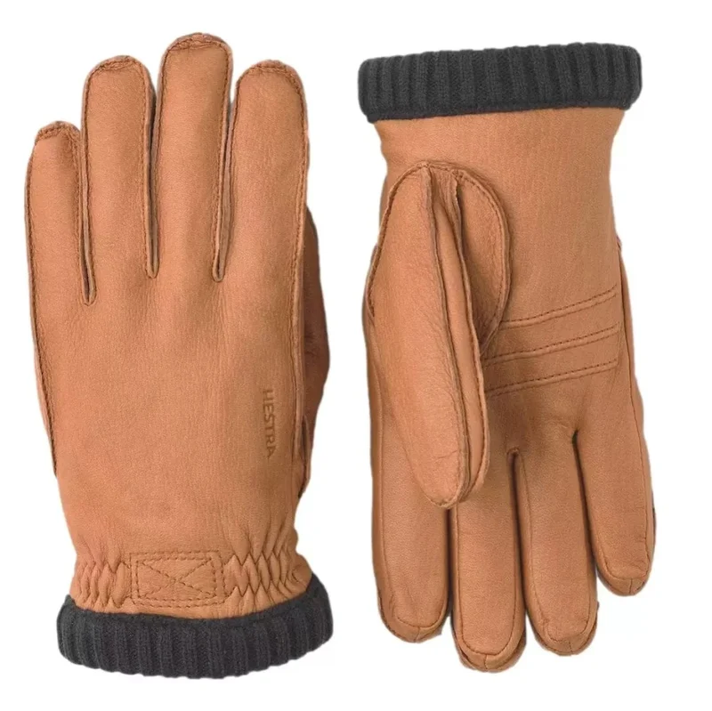 HESTRA Deerskin Primaloft Rib Gloves Camel - Match Laren