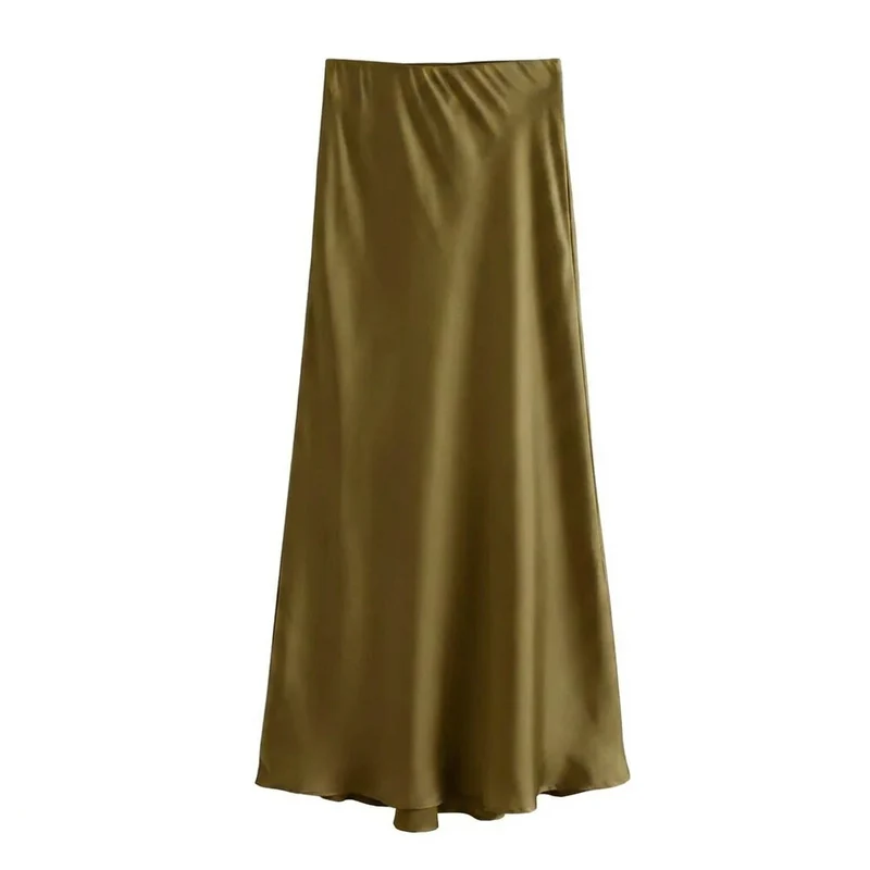 Maxirok met satijnlook