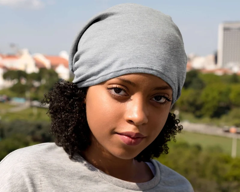 Satin Lined Beanie - Soft and Warm Beanie | heather gray