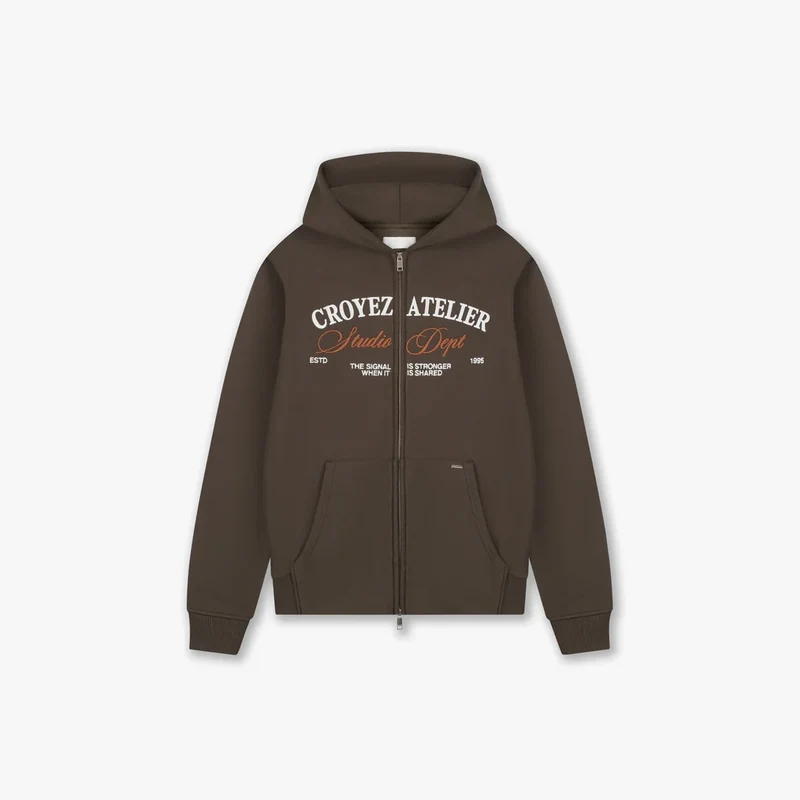 CROYEZ SWEATER STUDIO DEPT ZIP HOODIE BRUIN