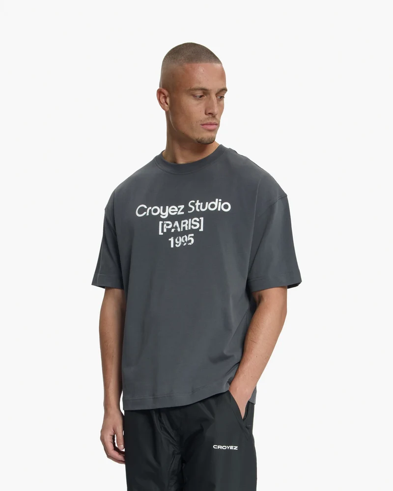 CROYEZ T-SHIRT STUDIO DAMAGED T-SHIRT D-GRIJS