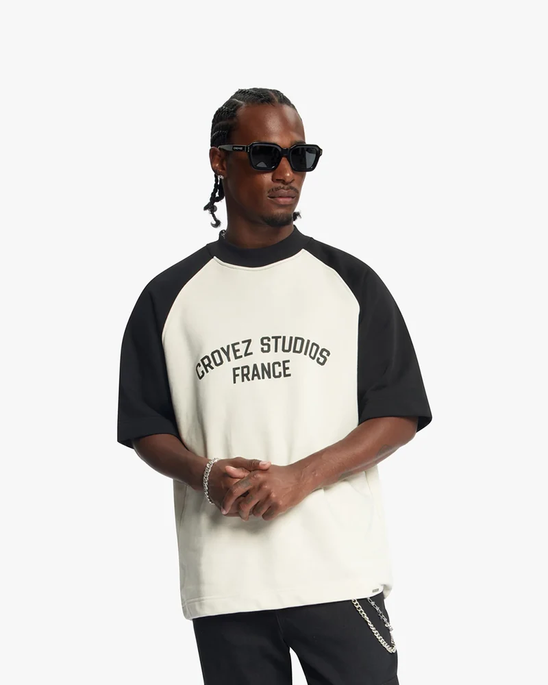 CROYEZ T-SHIRT STUDIOS RAGLAN T-SHIRT OFF WHITE