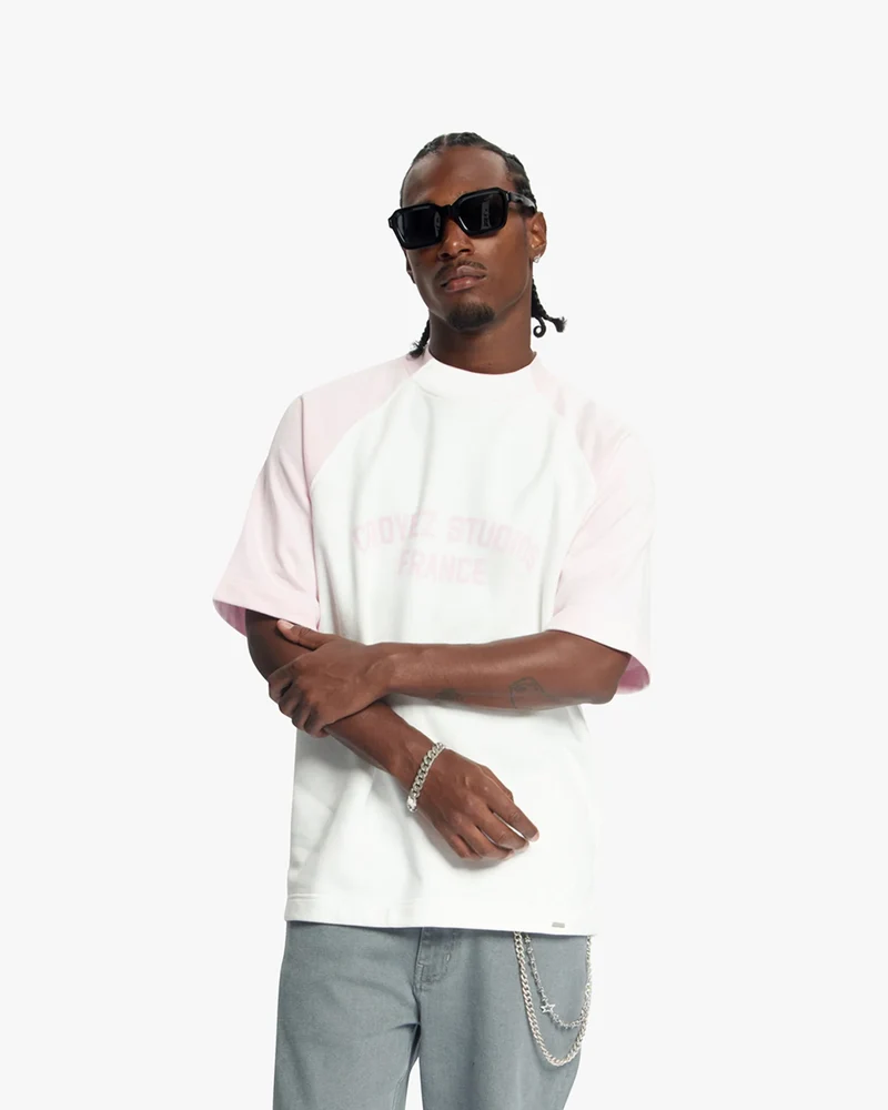 CROYEZ T-SHIRT STUDIOS RAGLAN T-SHIRT WIT