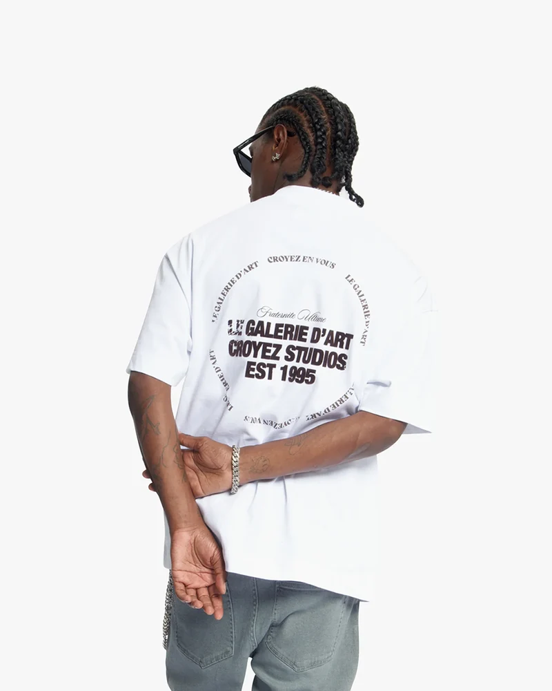 CROYEZ T-SHIRT LE GALERIE D-ART T-SHIRT WIT