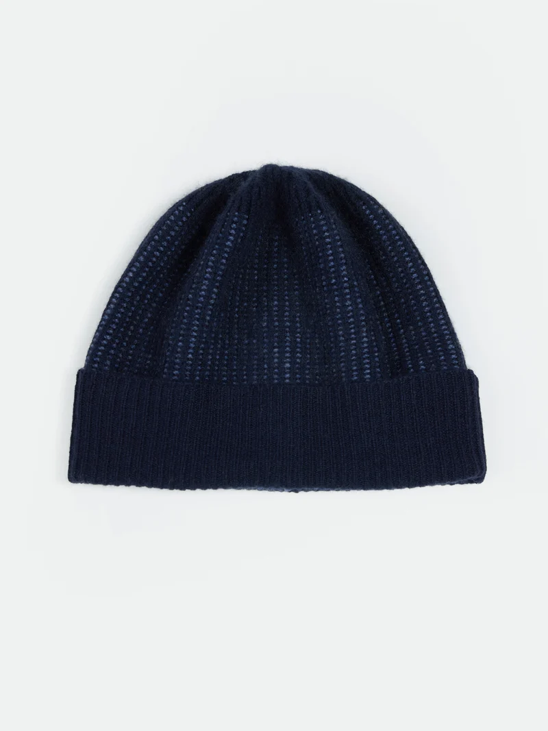 Cashmere Ribbed Knit Hat