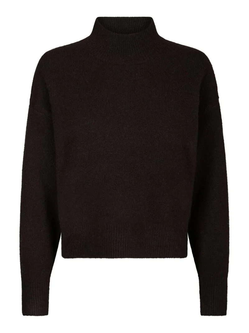 Paulina knit blouse dark brown