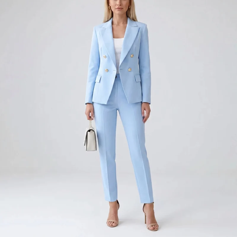 Tweedelige set met jack en rechte broek