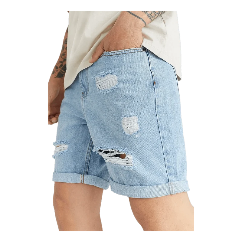 Ripped Denim Shorts