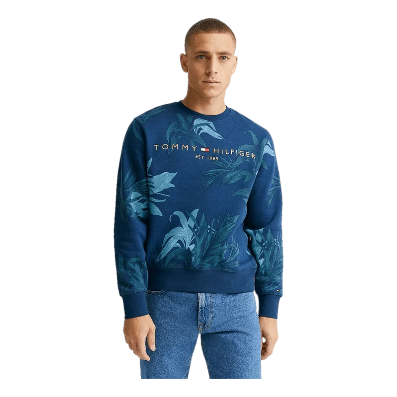 Tommy Hilfiger Palm Floral Tommy Logo Crewnec