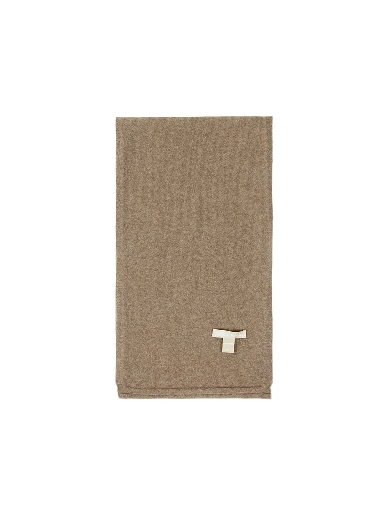 Natural Color Cashmere Jersey Knit scarf