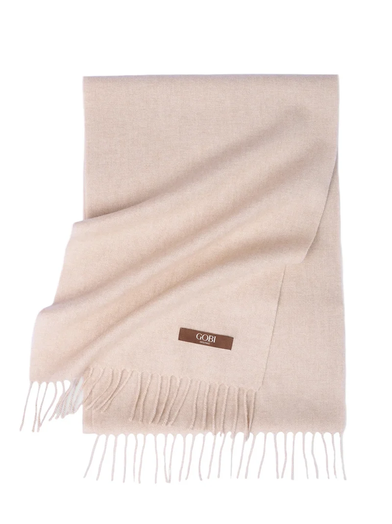 Natural Color Cashmere Woven Scarf
