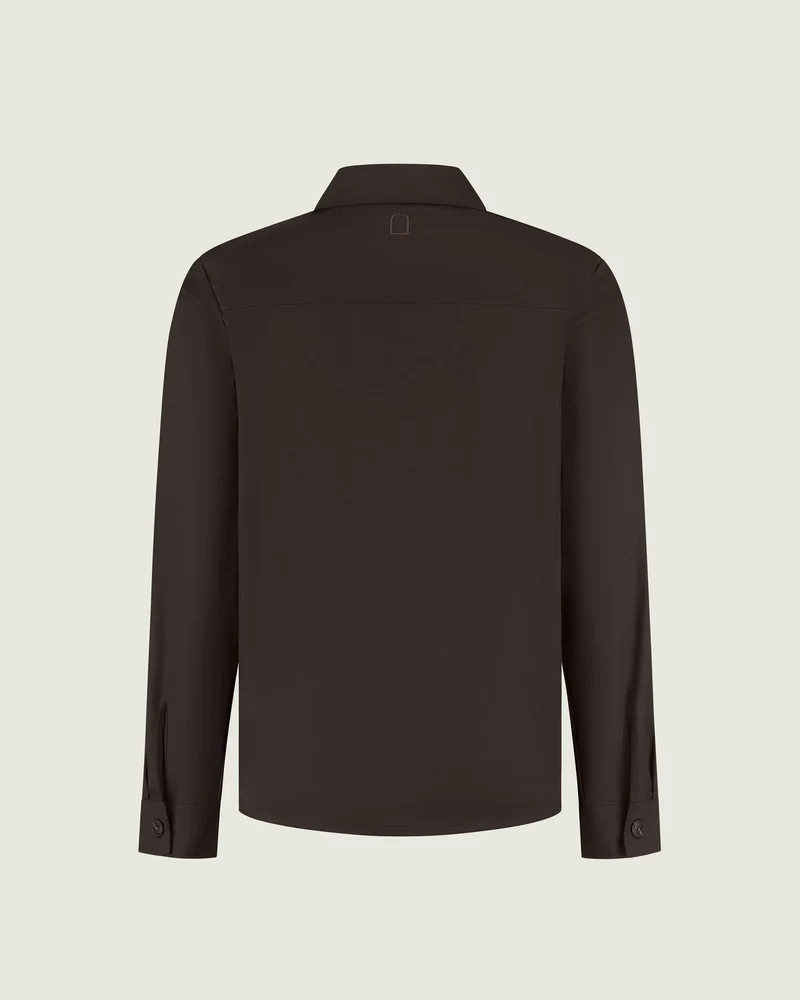 DUQUEZZI SHIRT CESARE WOOL BLEND OVERSHIRT BRUIN