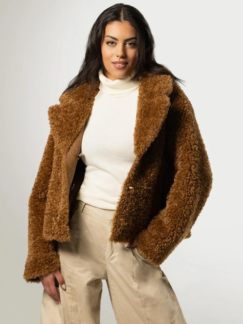 Reversible teddy jacket