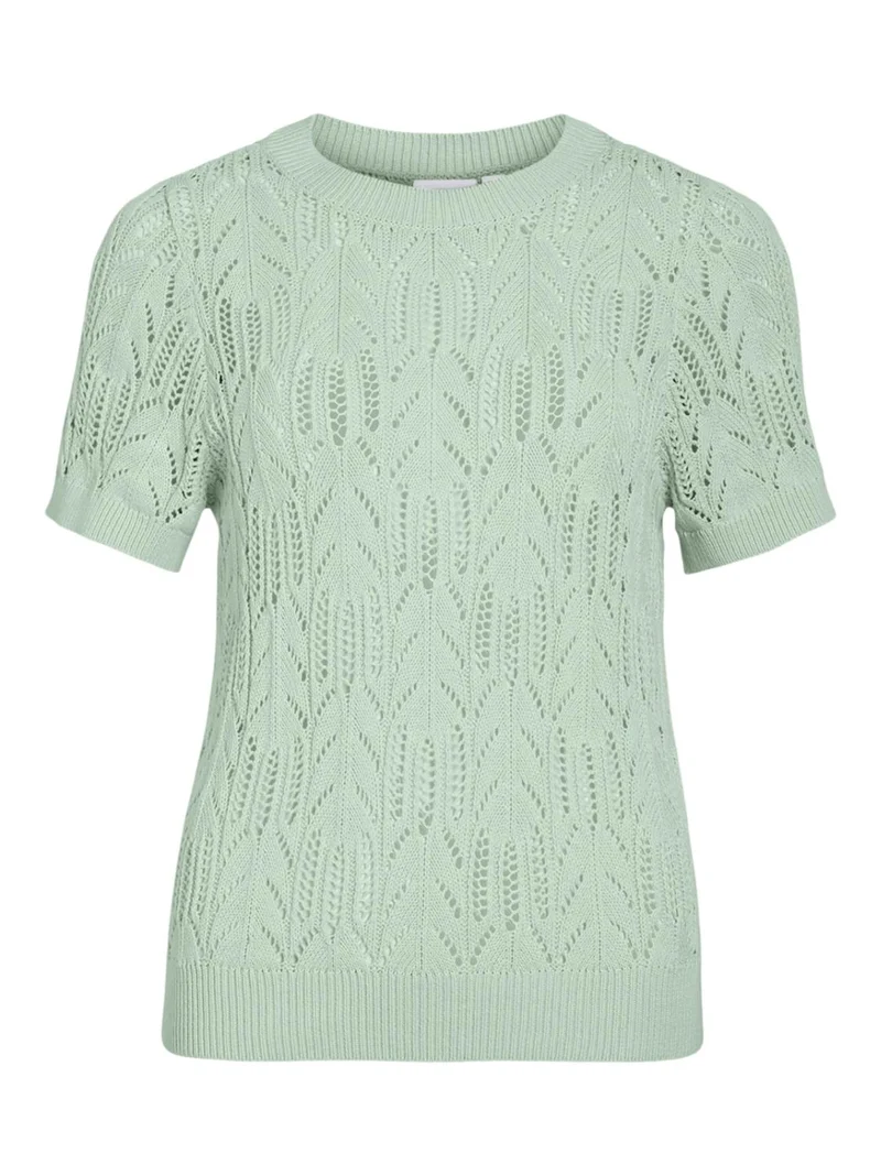 VICOTTI S/S O-NECK KNIT TOP -