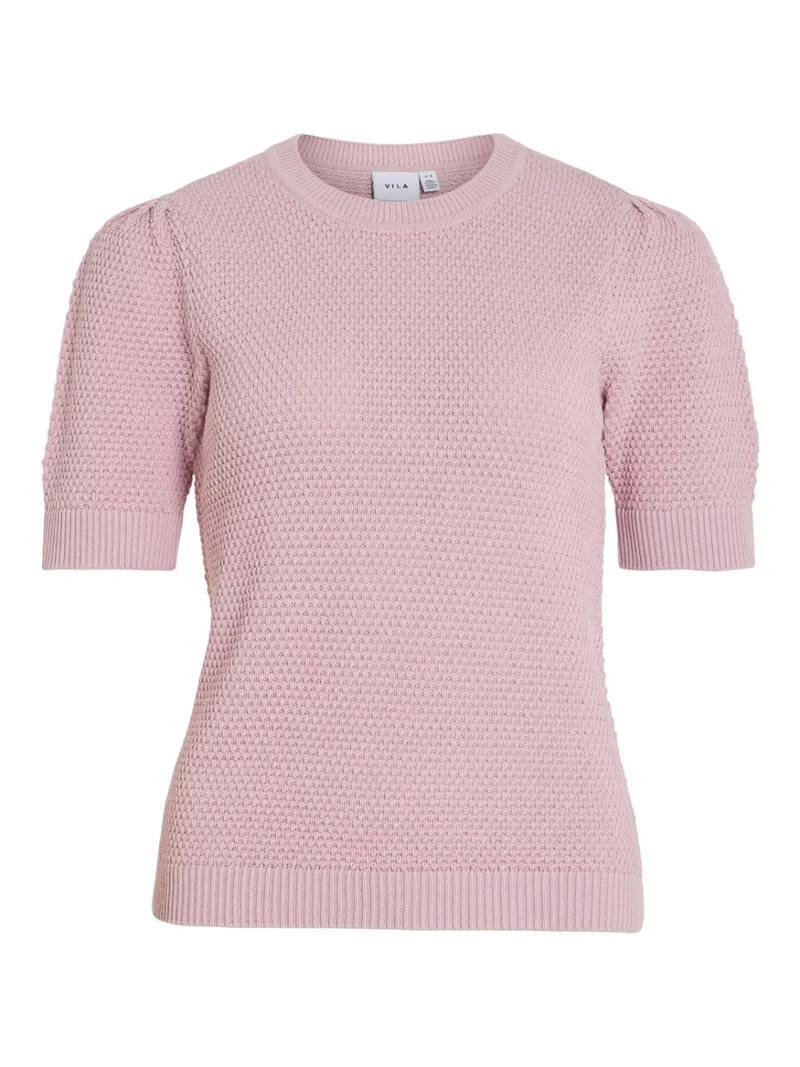 VIDALO O-NECK S/S KNIT TOP -