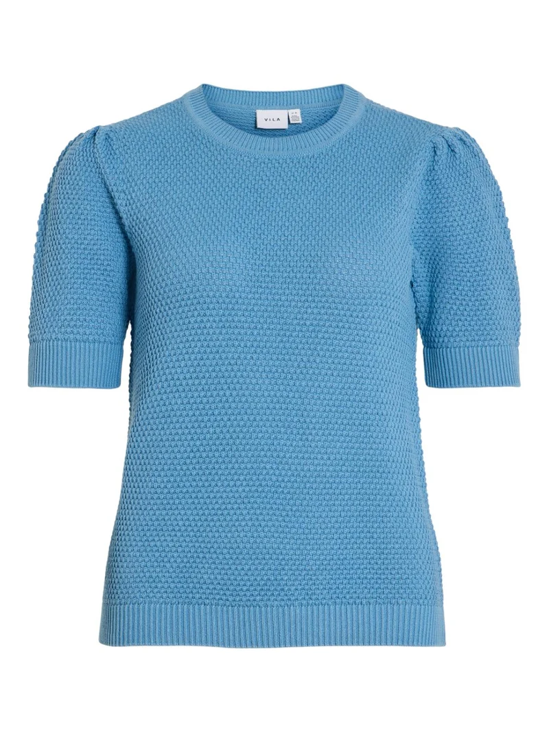 VIDALO O-NECK S/S KNIT TOP -