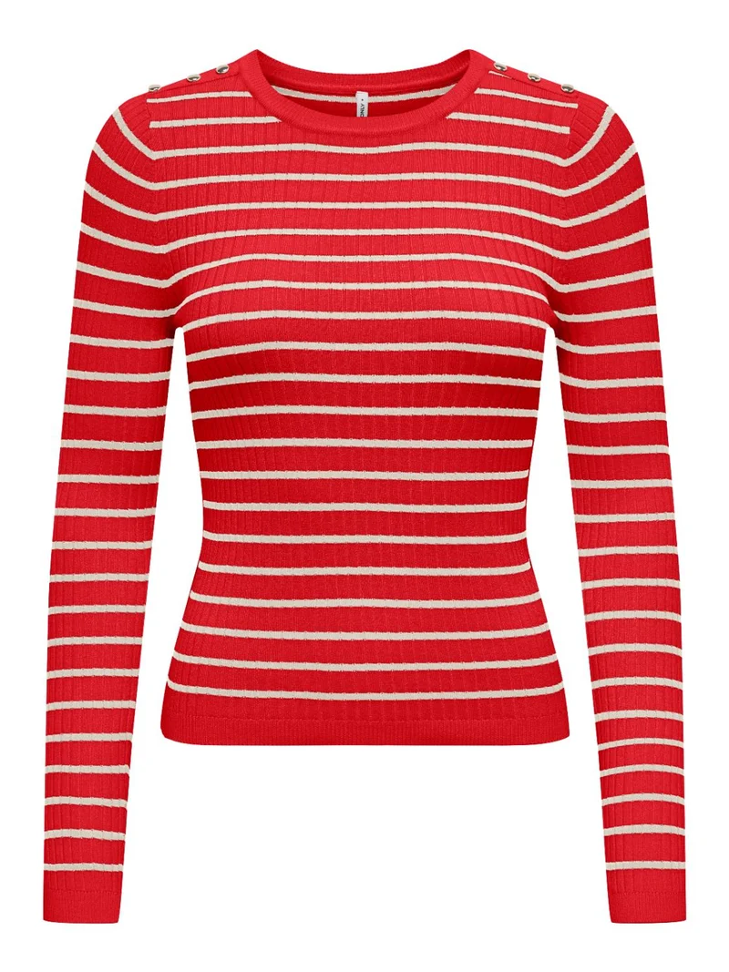 ONLMILA LS STRIPE BUTTON O-NE