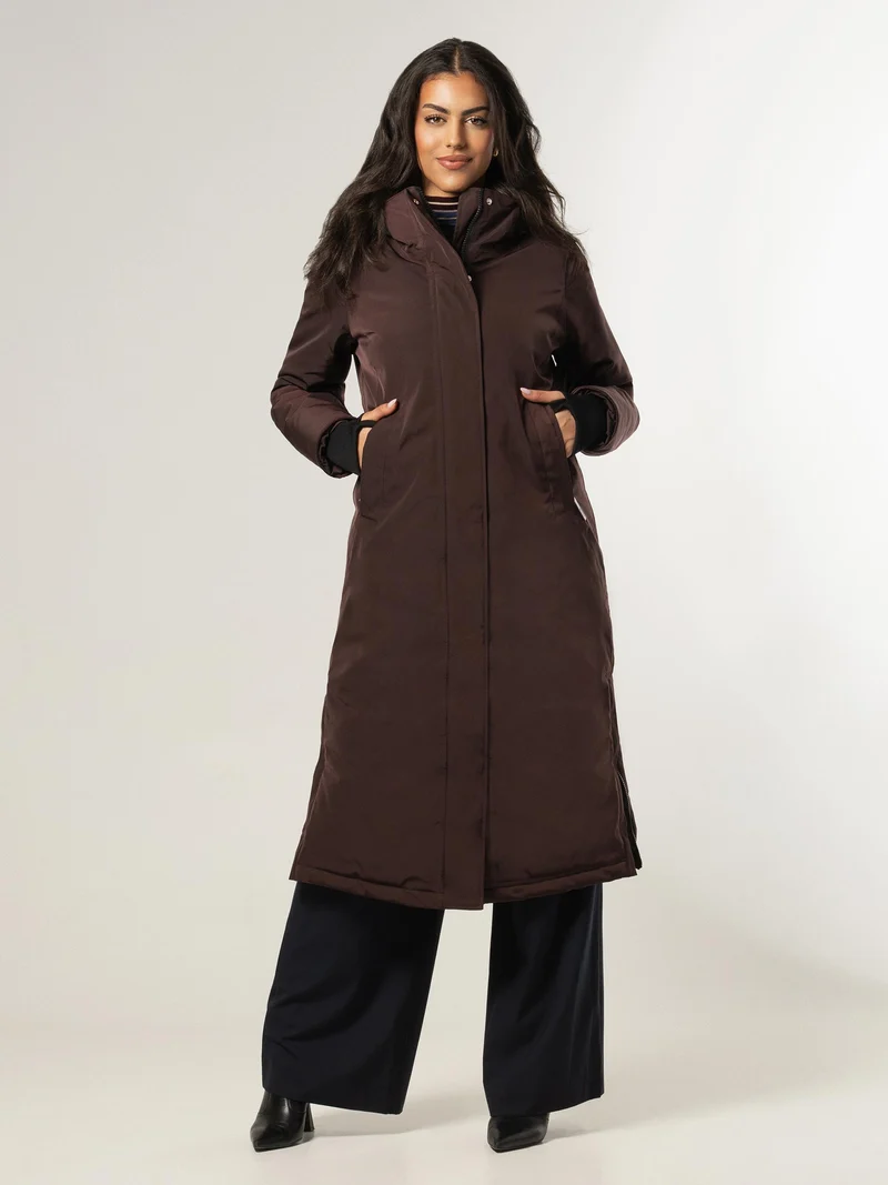Lange parka raincoat