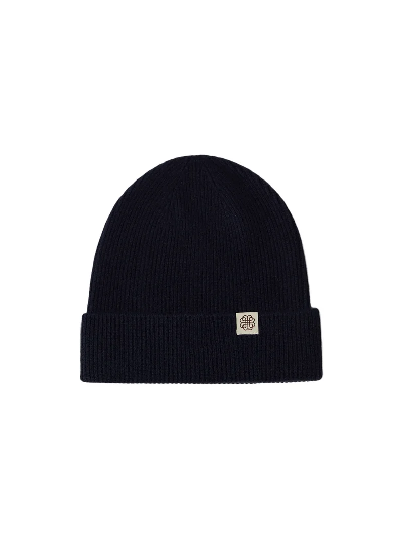 Cashmere Rib Knit Beanie