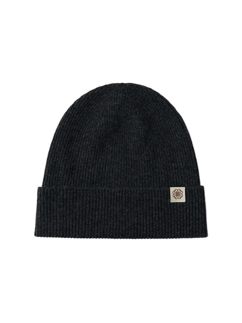 Cashmere Rib Knit Beanie