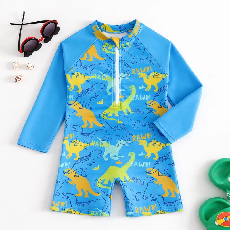 Badpak voor jongens met zeedierenprint