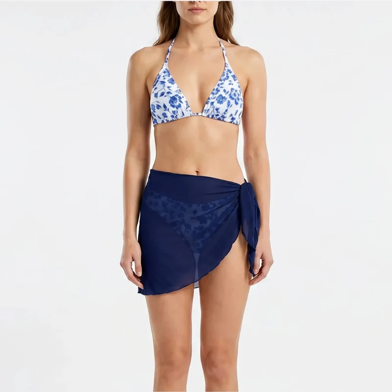 Bikiniset met halterhals en bloemenprint