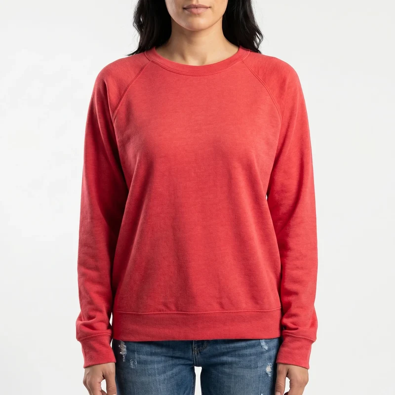 Effen sweatshirt met ronde hals