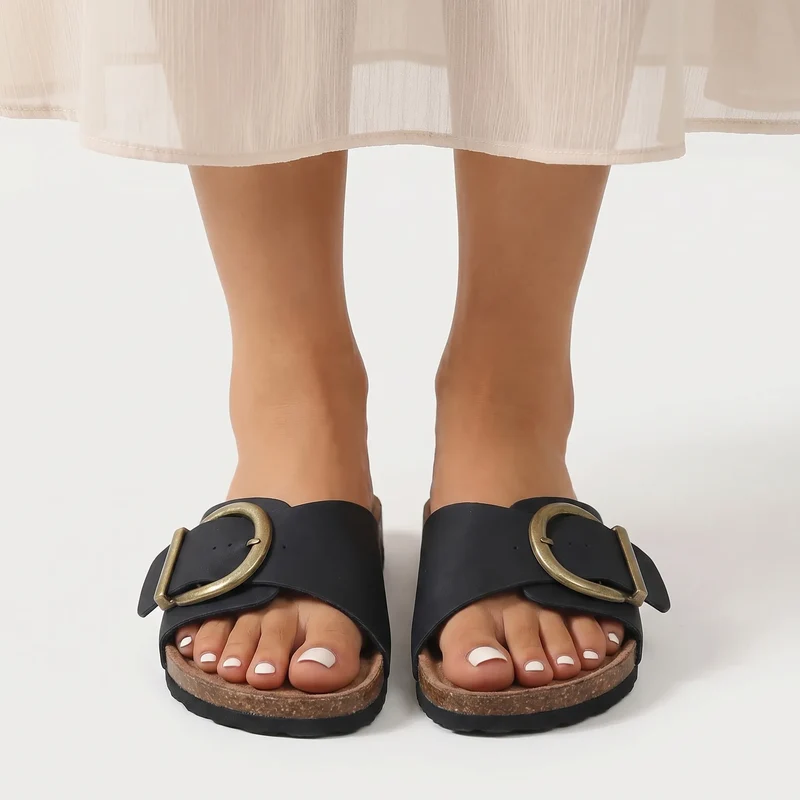 Slippers met kurkzool