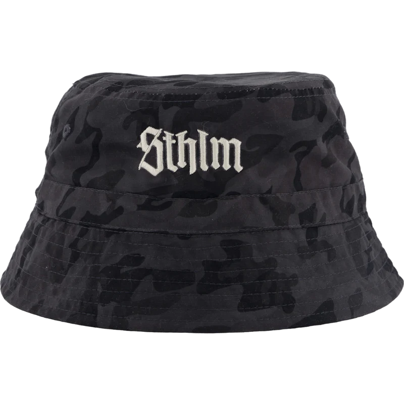 Sthlm Classic Bucket Hat Black Woodland / Cream