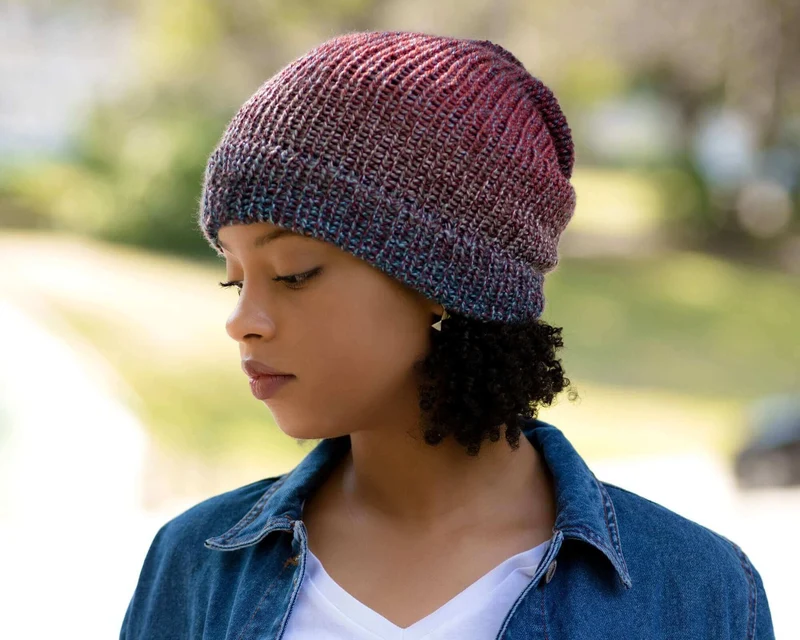 Satin Lined Knit Beanie - Hair Protecting Winter Hat - Multicolor