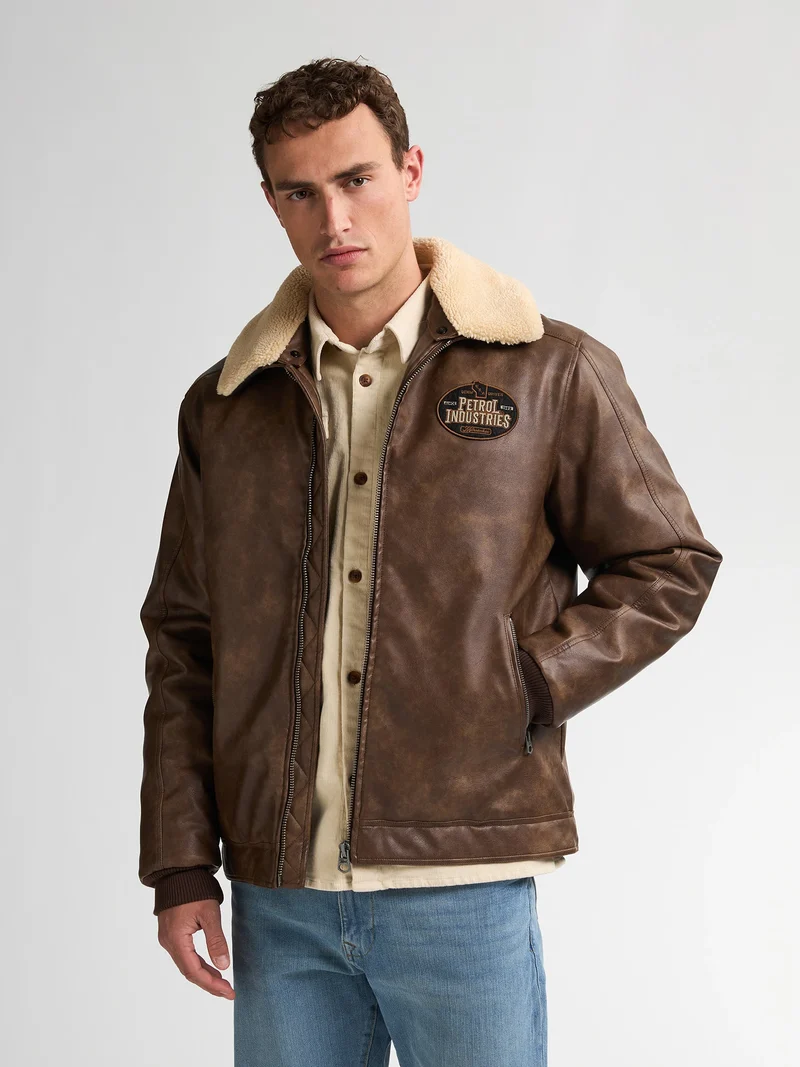PU Jas met Teddykraag Driftless