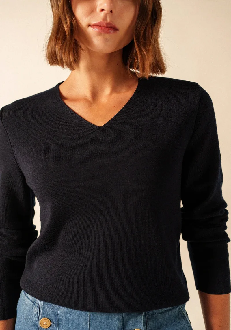 Saint James Dames | V- Hals Trui | Brehat