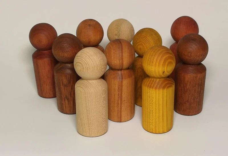 Cosy - Multiculturele Houten Mensen (10 stuks)