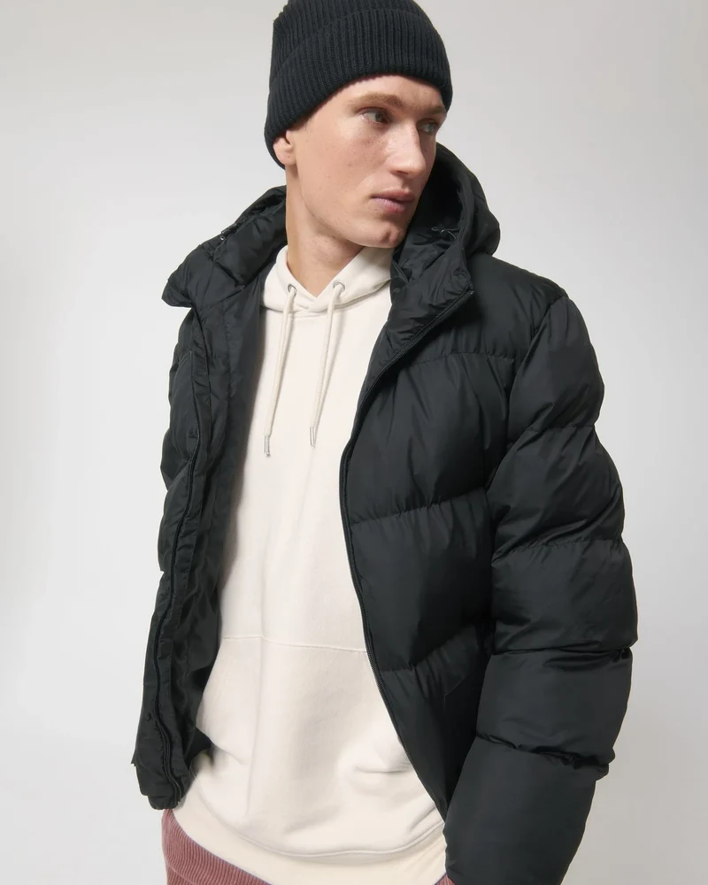 Puffer jas gerecycled polyester om te personaliseren