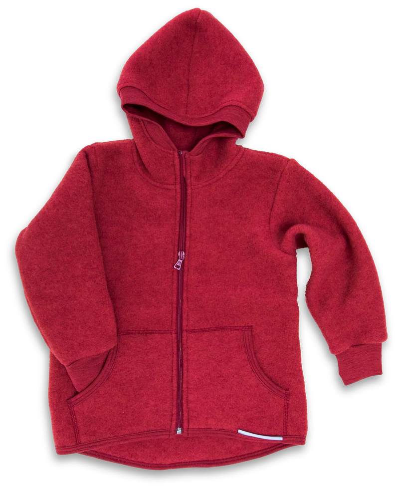 Engel Natur - Wol Kinder Capuchonvest - Jaspis Mélange