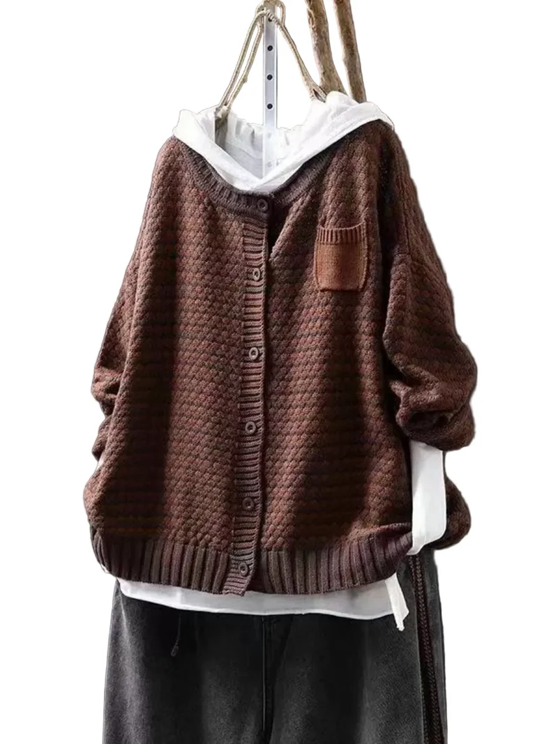 Dames Gebreid Vest met Textuur