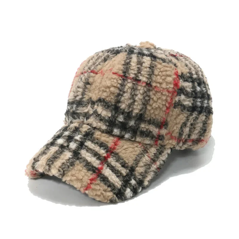 Heren Sherpa Pet met Ruitpatroon