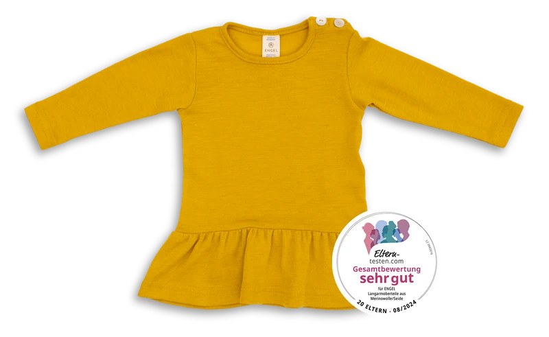 Engel Natur - Wol/Zijde Baby Tunika - Saffraan